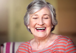 Woman smiling brightly