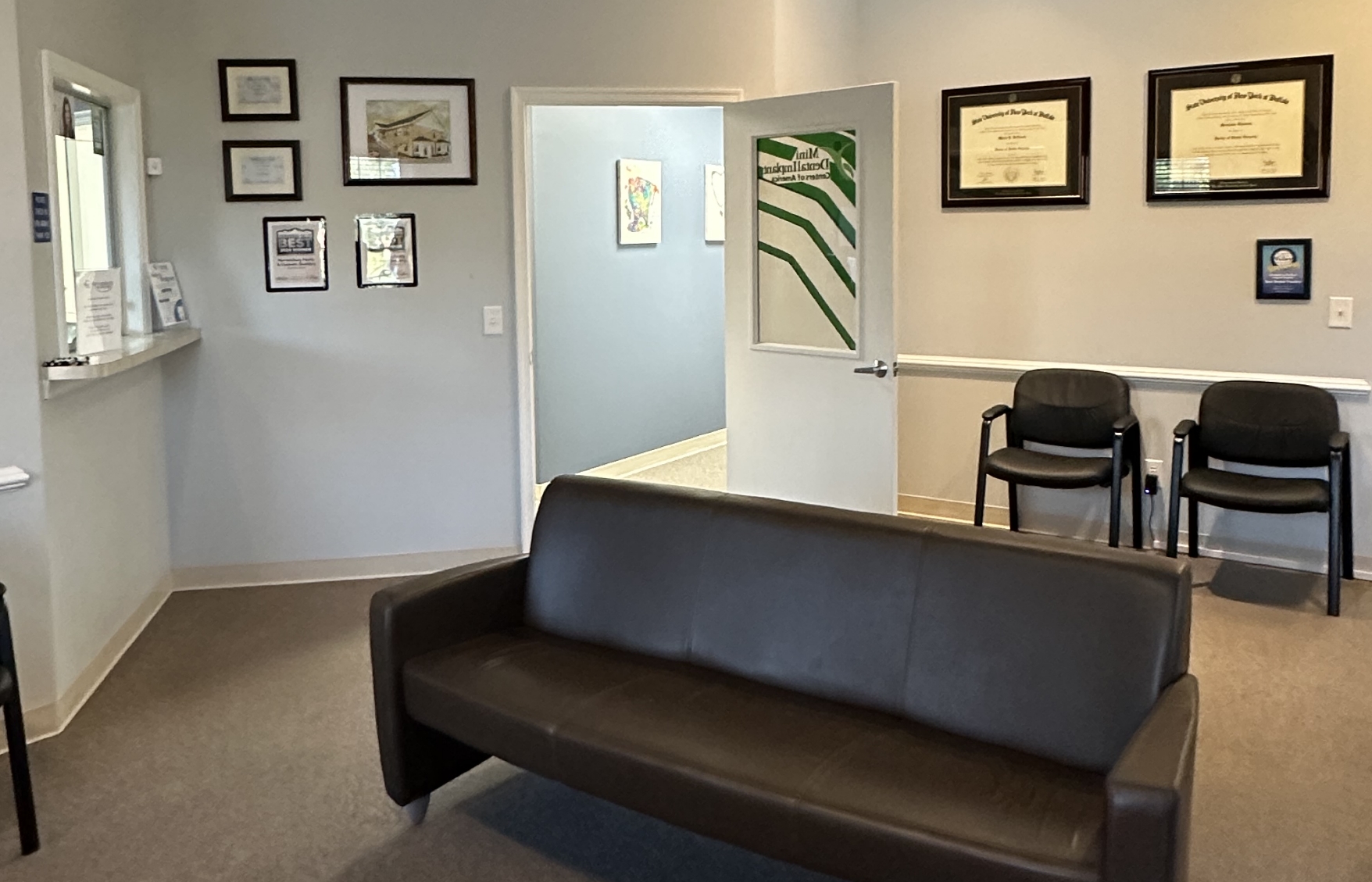 Dental patient waiting area